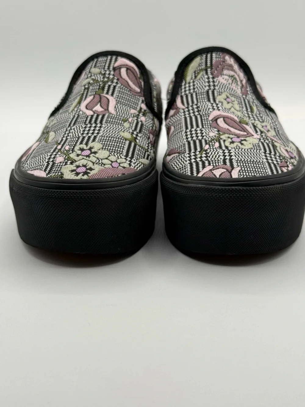 Vans Tapestry Floral Platform Slip-On Sneakers Chunky Sole Street Style Shoes - Picture 8 of 17